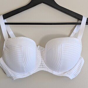 Comexim Gloria Padded Plunge Underwire Bra, White | Comexim 75J / ~UK 36GG
